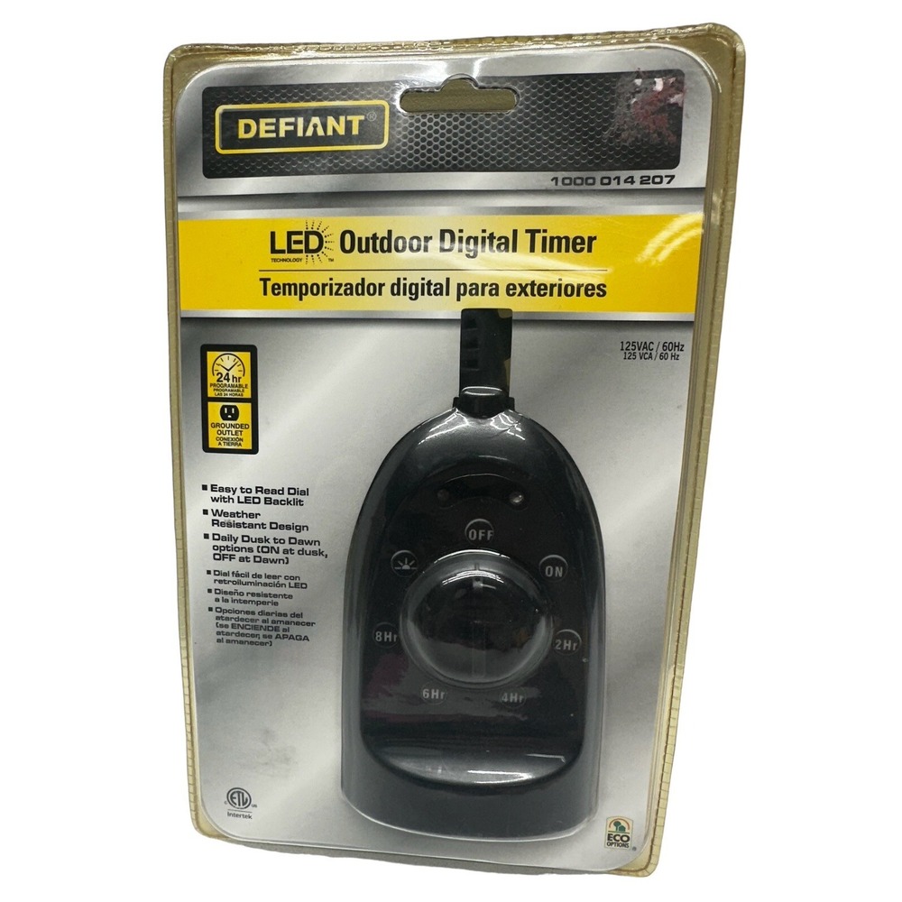 2 Pack! Defiant Programmable Outdoor Heavy-Duty Digital Timer 7 Days [NIP]‎
